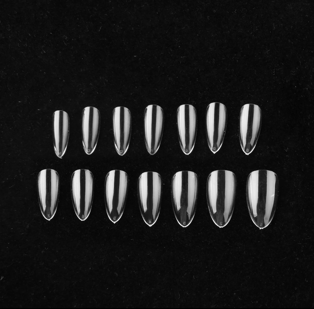 soft gel nail extension tips, natural medium almond shape