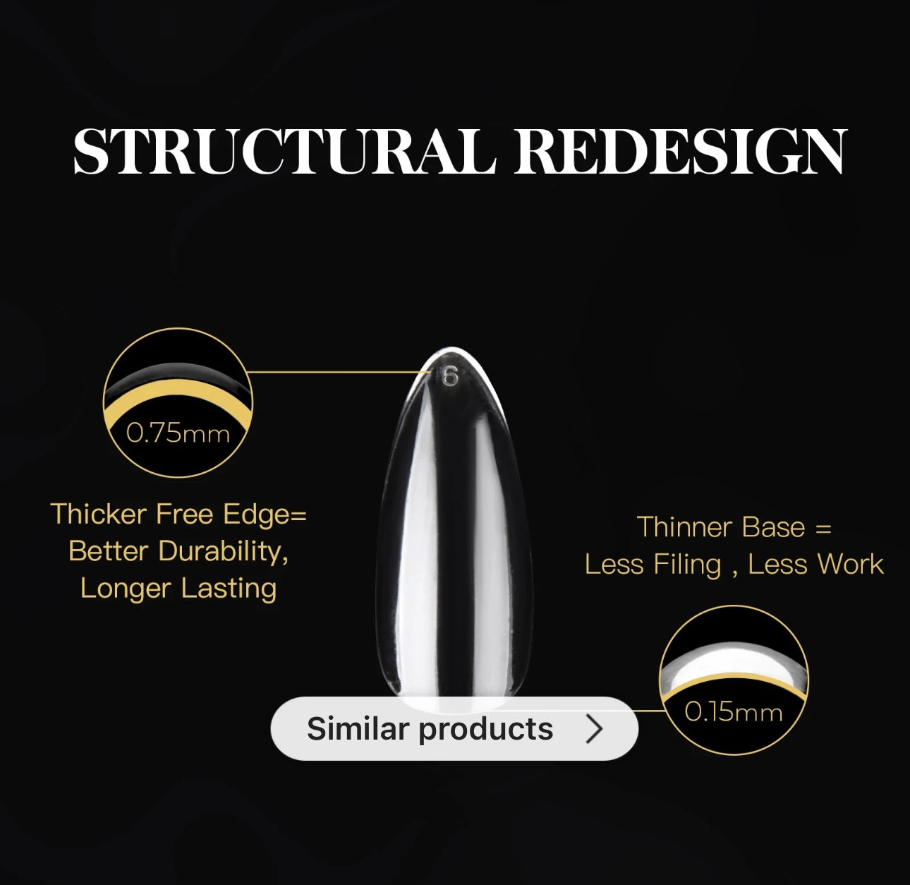 soft gel nail extension tips, natural medium almond shape